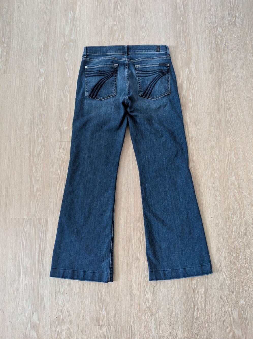 7 For All Mankind Jeans Women's 30 Dojo Flare Stretch - Picture 2 of 13